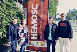 Colaboradores da Cegero no HEMOSC para a doação de sangue